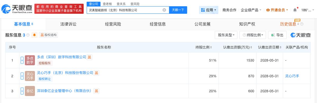 注册资本3000万人民币,经营范围包括人工智能应用软件开发,智能机器人